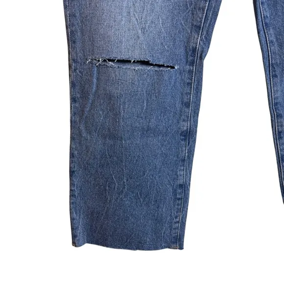 NEW Blank NYC Baxter Ribcage Straight Leg Jeans Sz. 25 Overboard Blue High Waist