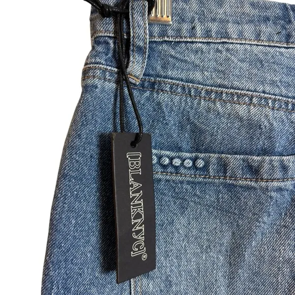 NEW Blank NYC Baxter Ribcage Straight Leg Jeans Sz. 25 Overboard Blue High Waist