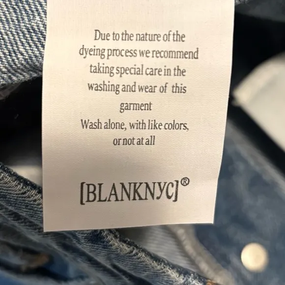 NEW Blank NYC Baxter Ribcage Straight Leg Jeans Sz. 25 Overboard Blue High Waist