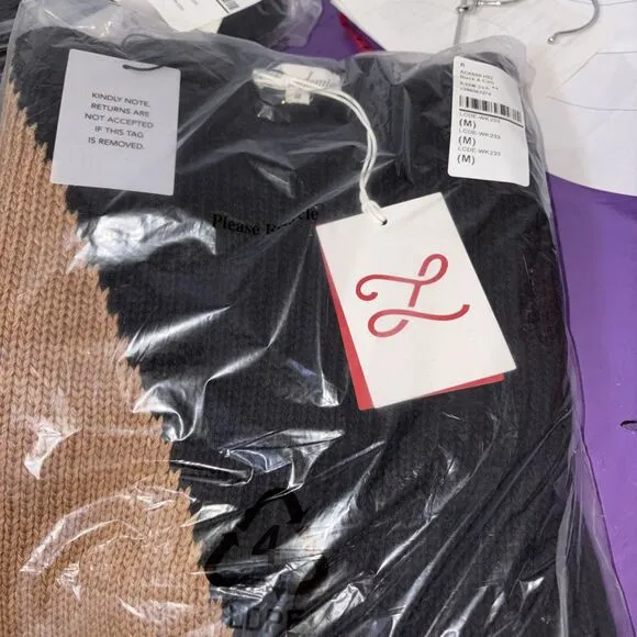 New L’Academie Dagan Color Block Crewneck Med Revolve New In Package $198