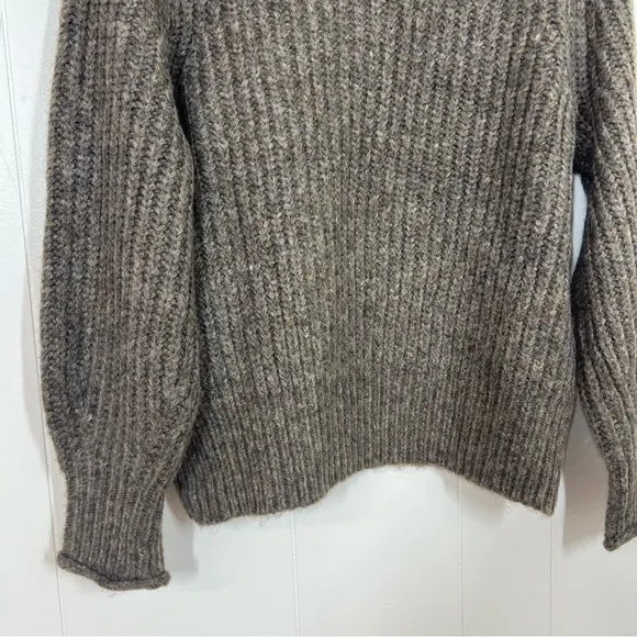 NEW Madewell Brown Loretto Mock Neck Pullover Sweater