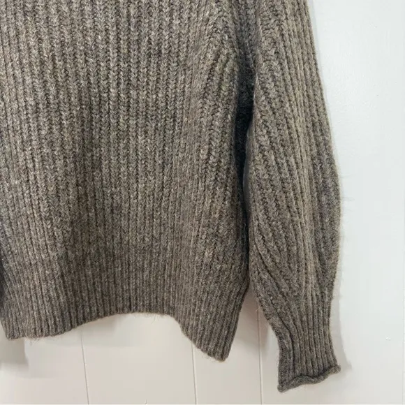 NEW Madewell Brown Loretto Mock Neck Pullover Sweater