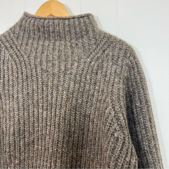 NEW Madewell Brown Loretto Mock Neck Pullover Sweater