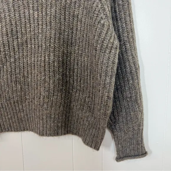 NEW Madewell Brown Loretto Mock Neck Pullover Sweater