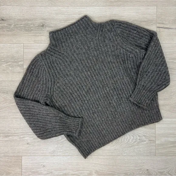 NEW Madewell Brown Loretto Mock Neck Pullover Sweater