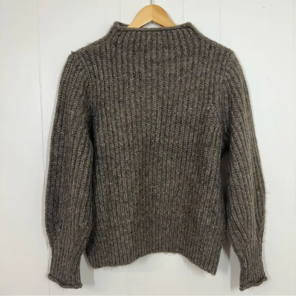 NEW Madewell Brown Loretto Mock Neck Pullover Sweater