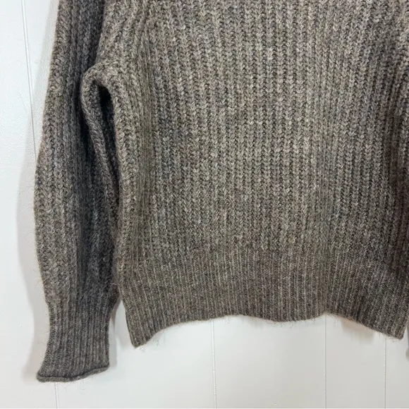 NEW Madewell Brown Loretto Mock Neck Pullover Sweater