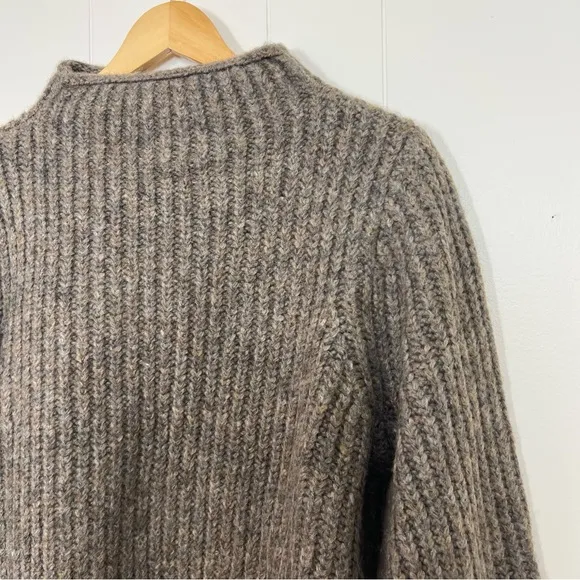 NEW Madewell Brown Loretto Mock Neck Pullover Sweater