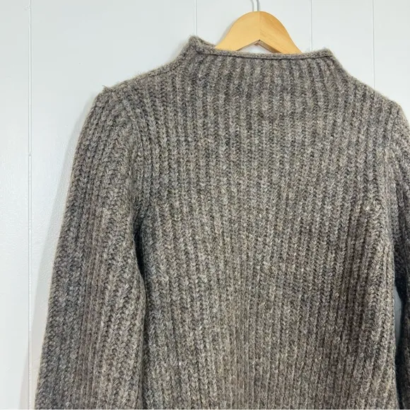 NEW Madewell Brown Loretto Mock Neck Pullover Sweater