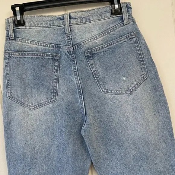 NEW, WEWOREWHAT, The Danielle Crystal High Rise Straight Jeans