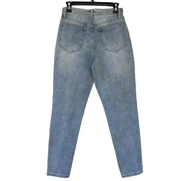 NEW, WEWOREWHAT, The Danielle Crystal High Rise Straight Jeans