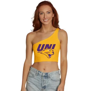 Northern Iowa Panthers Gold One Shoulder Top