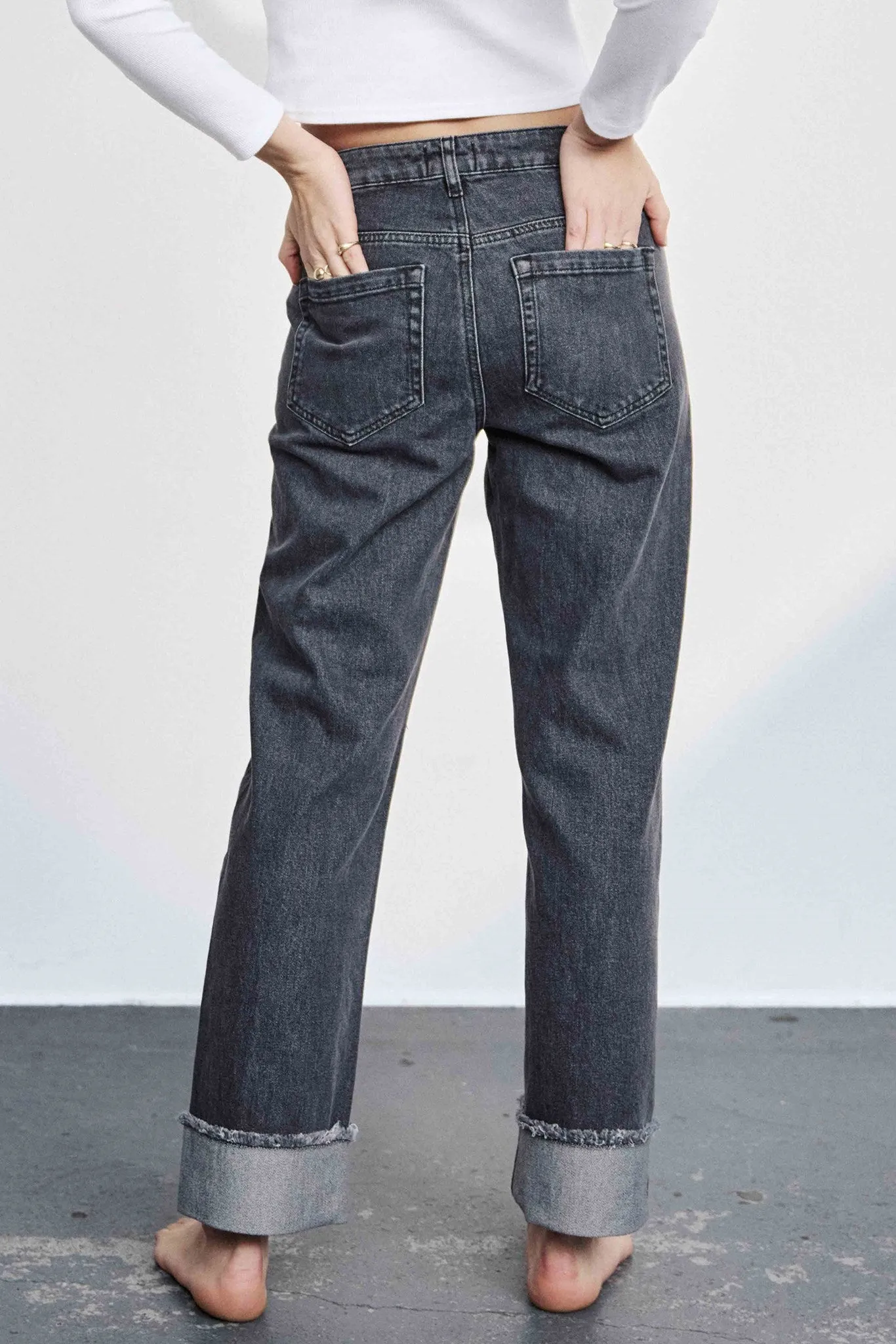 NUTORONTO JEANS - DARK GREY - Dark Grey Denim