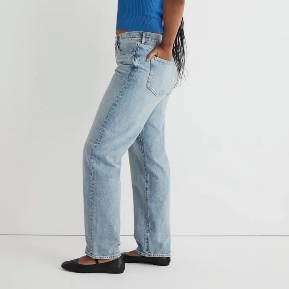 NWOT Madewell Low-Slung Straight Jeans in Olvera Wash Size 33