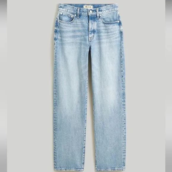 NWOT Madewell Low-Slung Straight Jeans in Olvera Wash Size 33