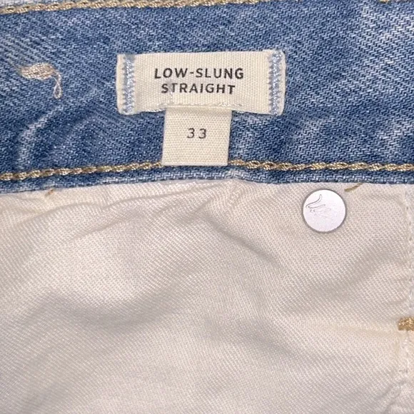 NWOT Madewell Low-Slung Straight Jeans in Olvera Wash Size 33