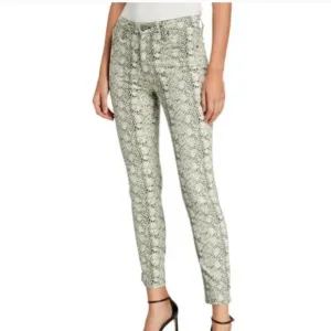 NWT AG Adriano Goldshmied Mari High Rise Straight Leg Jeans Snakeskin 29