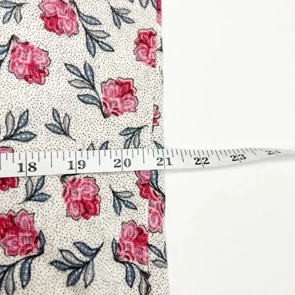 NWT Ann Taylor LOFT Floral Tipped Long Sleeve Crew Neck Sweater. Size XL