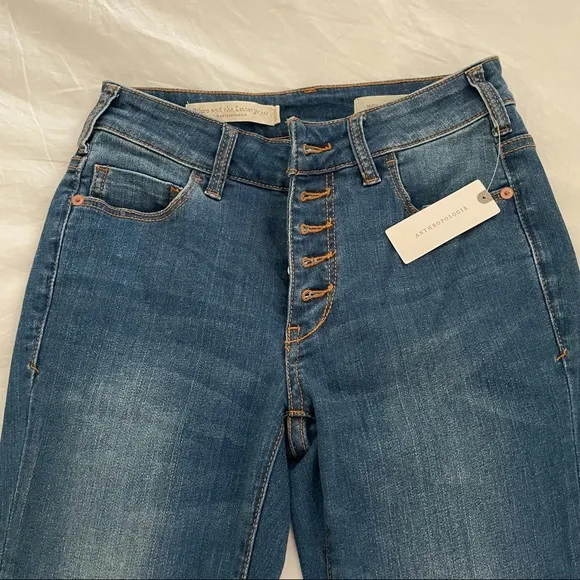 NWT Anthropologie Pilcro and the Letterpress High Rise Flare Crop Jeans Size 25