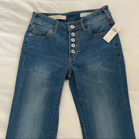 NWT Anthropologie Pilcro and the Letterpress High Rise Flare Crop Jeans Size 25