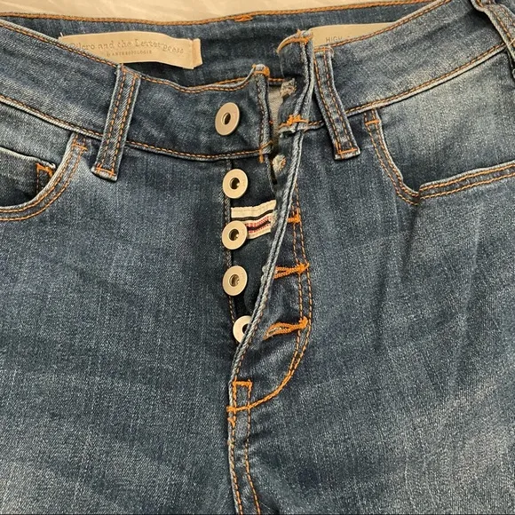 NWT Anthropologie Pilcro and the Letterpress High Rise Flare Crop Jeans Size 25