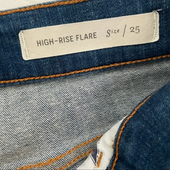 NWT Anthropologie Pilcro and the Letterpress High Rise Flare Crop Jeans Size 25