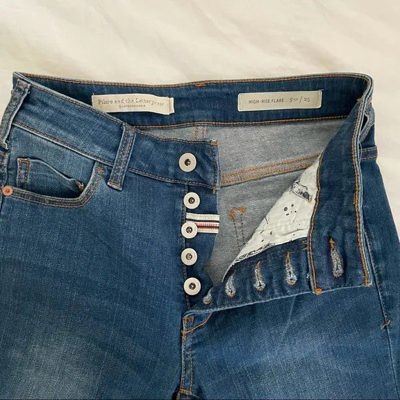 NWT Anthropologie Pilcro and the Letterpress High Rise Flare Crop Jeans Size 25