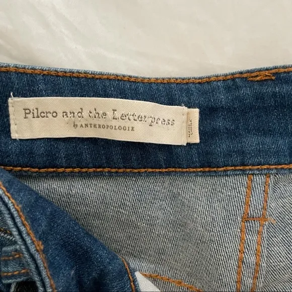 NWT Anthropologie Pilcro and the Letterpress High Rise Flare Crop Jeans Size 25