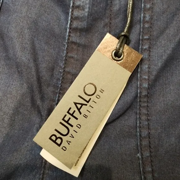 Nwt Buffalo David Bitton Jeans Vertigo Tall Ultra High Rise Super Wide Size 27