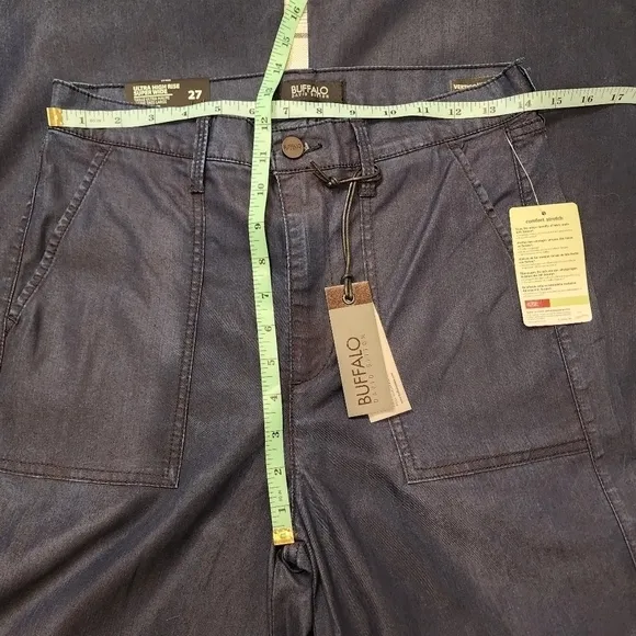 Nwt Buffalo David Bitton Jeans Vertigo Tall Ultra High Rise Super Wide Size 27