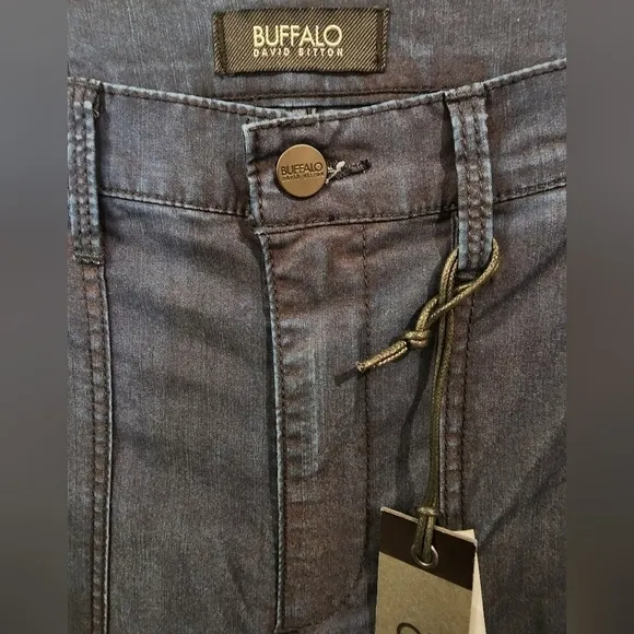 Nwt Buffalo David Bitton Jeans Vertigo Tall Ultra High Rise Super Wide Size 27