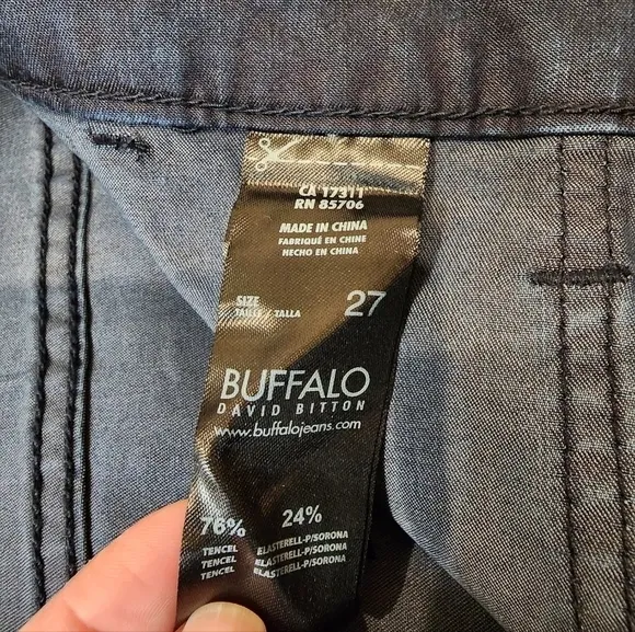 Nwt Buffalo David Bitton Jeans Vertigo Tall Ultra High Rise Super Wide Size 27