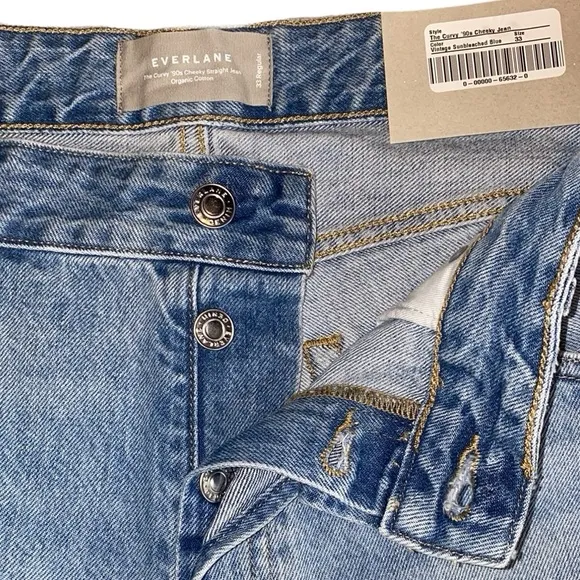 NWT Everlane Blue High Waisted Jeans, Size 33