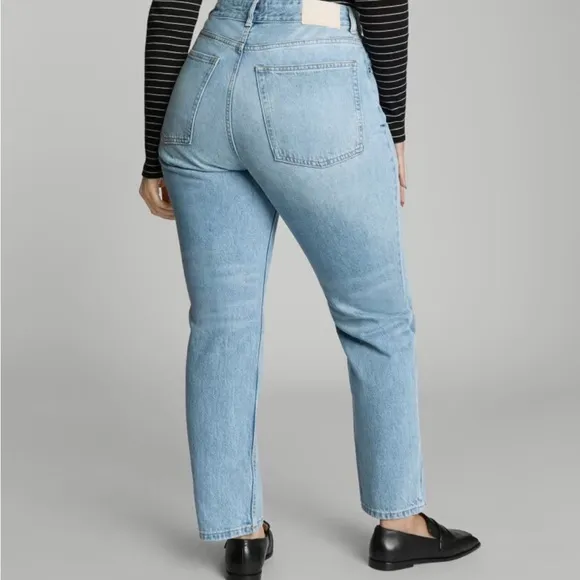 NWT Everlane Blue High Waisted Jeans, Size 33