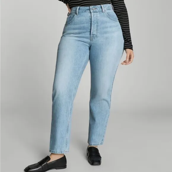 NWT Everlane Blue High Waisted Jeans, Size 33