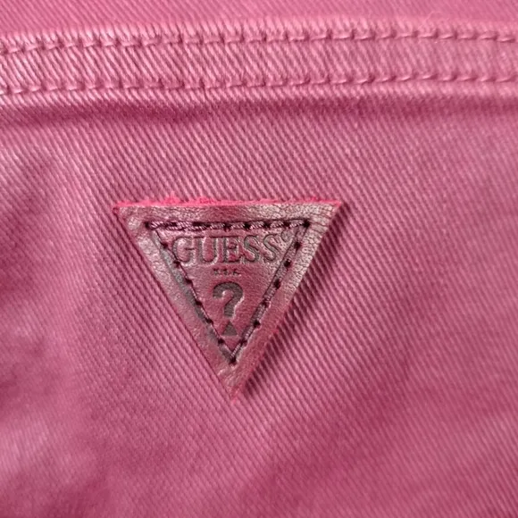 NWT GUESS 1981 Skinny High Leatherette Bordeaux in Burgundy