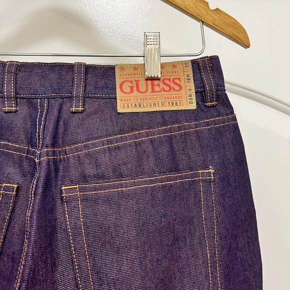 NWT Guess Metallic Plum High Rise Jeans
