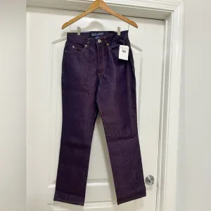 NWT Guess Metallic Plum High Rise Jeans