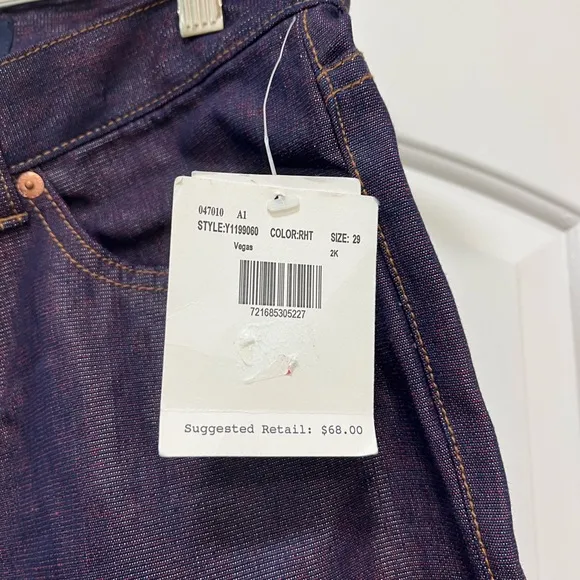NWT Guess Metallic Plum High Rise Jeans
