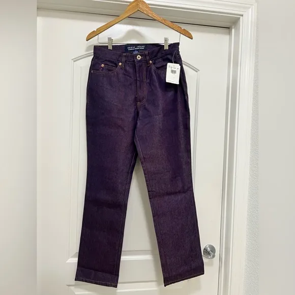NWT Guess Metallic Plum High Rise Jeans