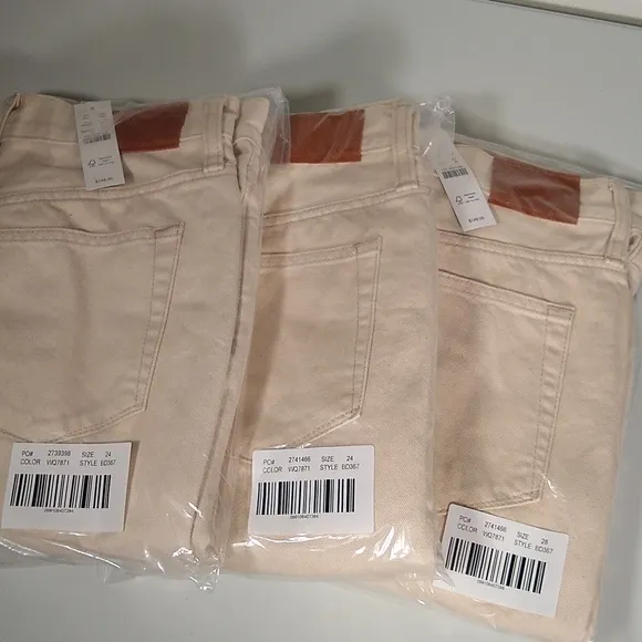 NWT J. Crew Slouchy Boyfriend Jeans in Ecru