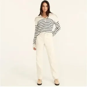 NWT J. Crew Slouchy Boyfriend Jeans in Ecru