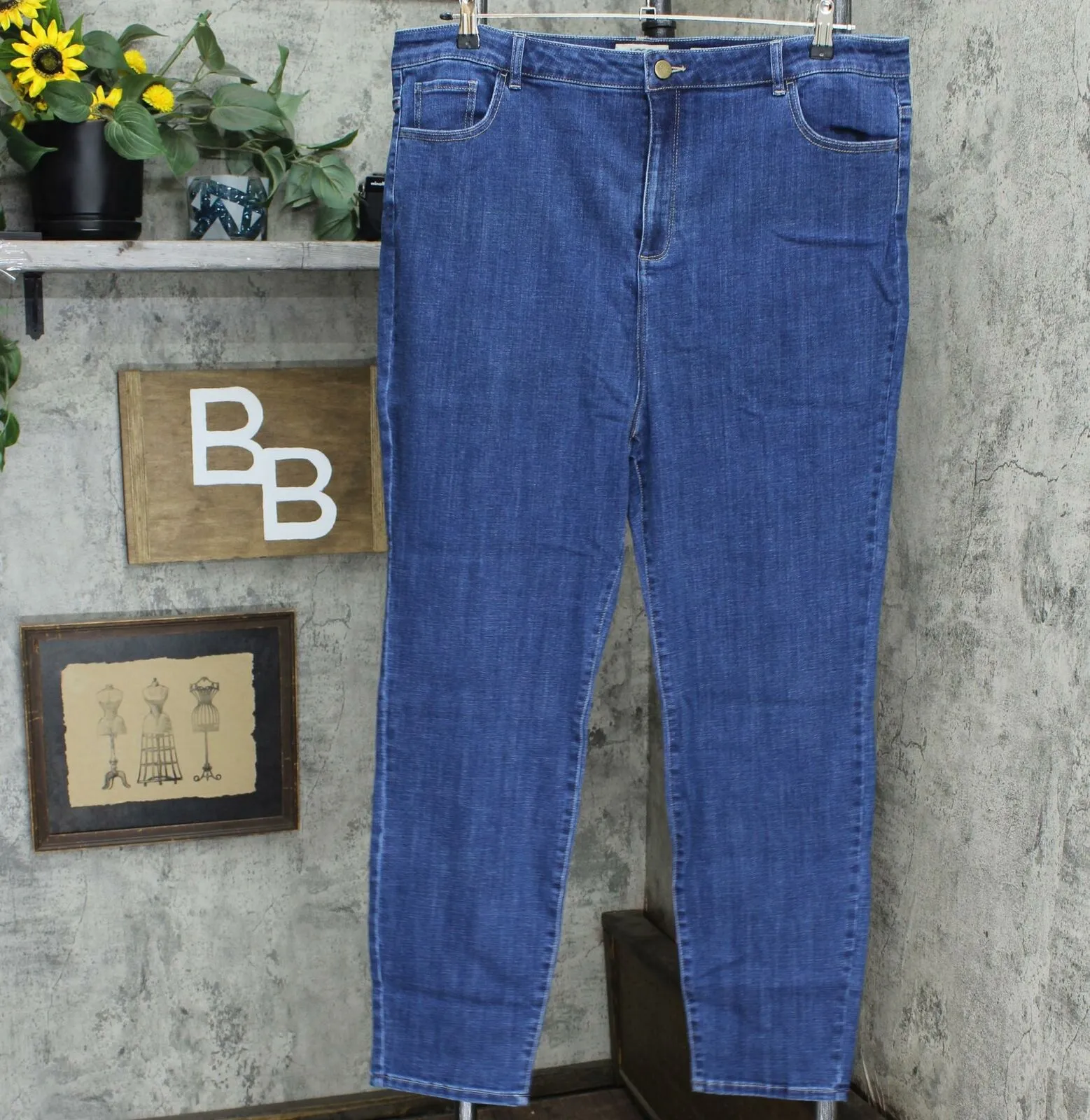 NWT LOGO By Lori Goldstein Plus Skinny Leg High Waisted Jeans. A309792 20W