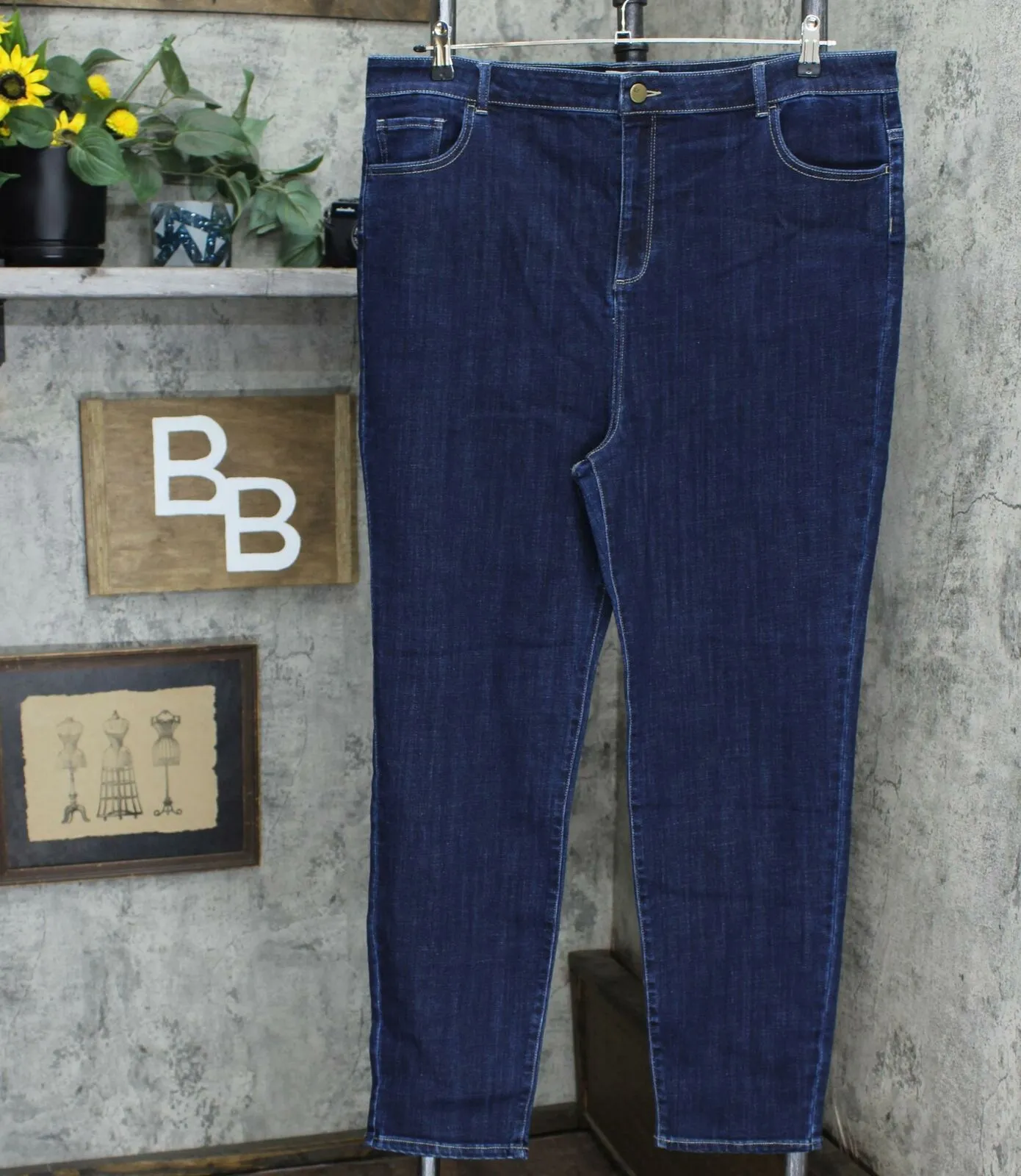 NWT LOGO By Lori Goldstein Plus Skinny Leg High Waisted Jeans. A309792 20W