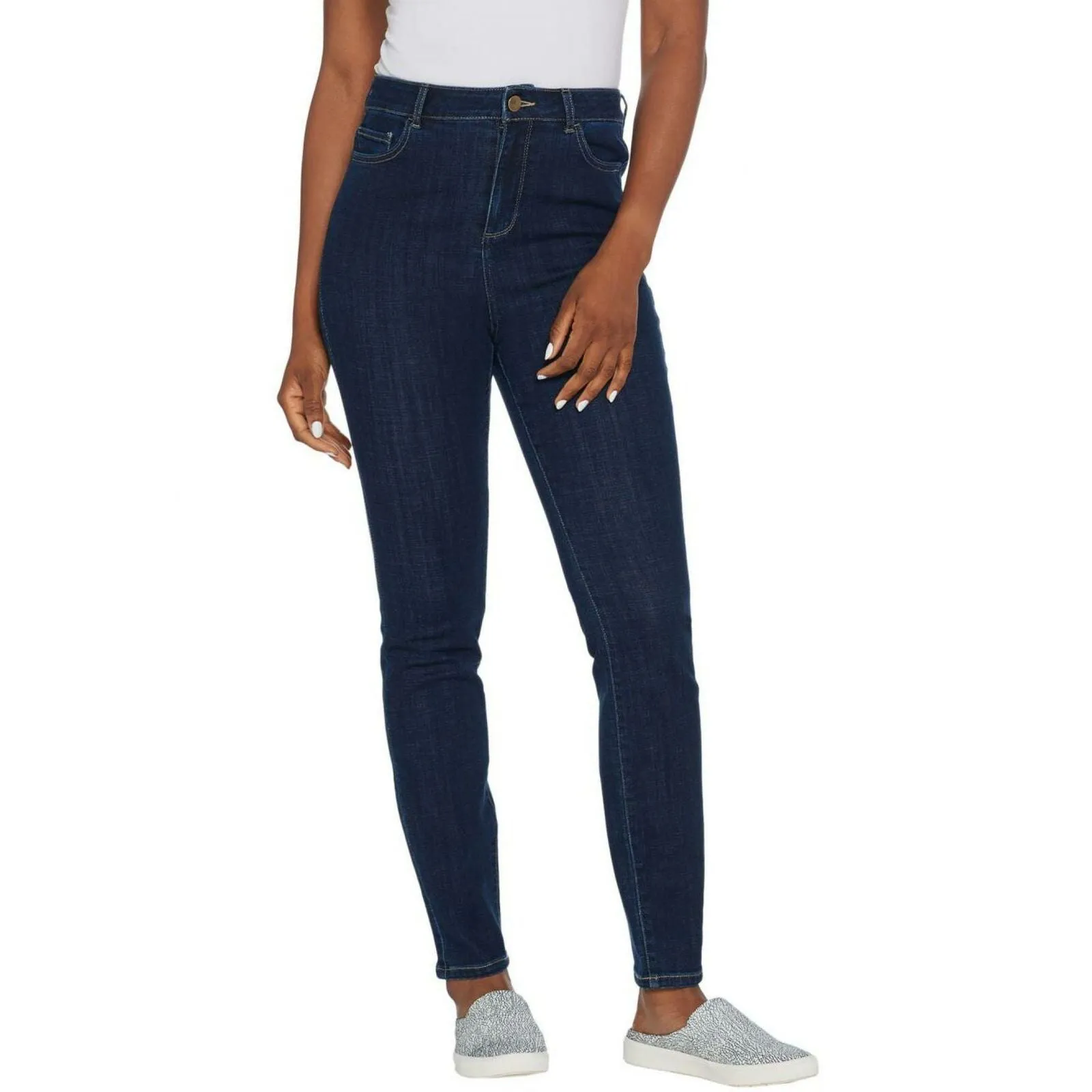 NWT LOGO By Lori Goldstein Plus Skinny Leg High Waisted Jeans. A309792 20W