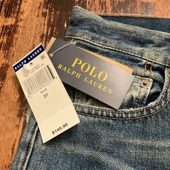 NWT Polo Ralph Lauren Callen High Waist Western Beaded Jeans Women’s 27