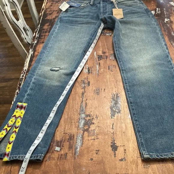NWT Polo Ralph Lauren Callen High Waist Western Beaded Jeans Women’s 27