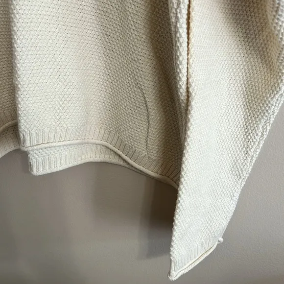 NWT Seagrove Pullover Knit Textured Crewneck Sweater Cream