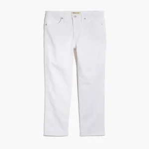 NWT Womens Size 25 25x27 1/2 Madewell Pure White High Rise Stovepipe Jeans
