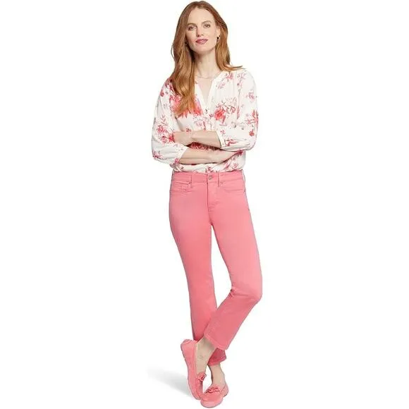 NYDJ $109 Marilyn Straight Leg Lift X Tuck Jean in Pink Punch